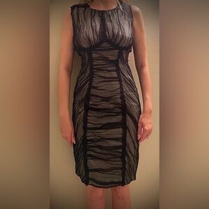 D&G Black Sheer Midi Dress